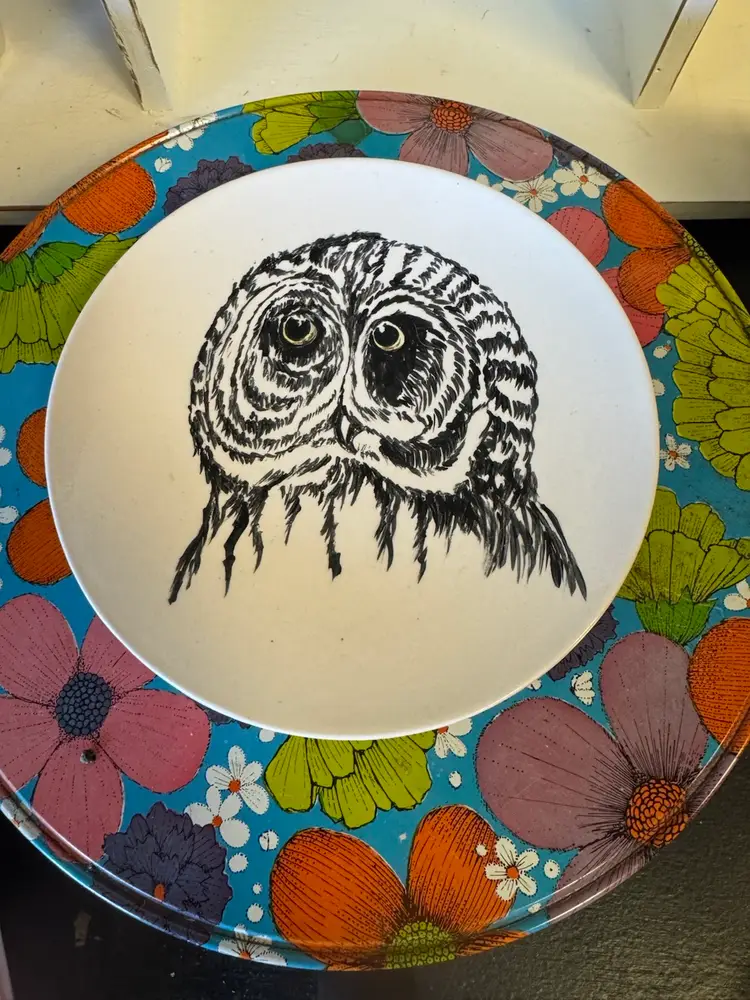 Great Gray Owl Decorative Small Plate