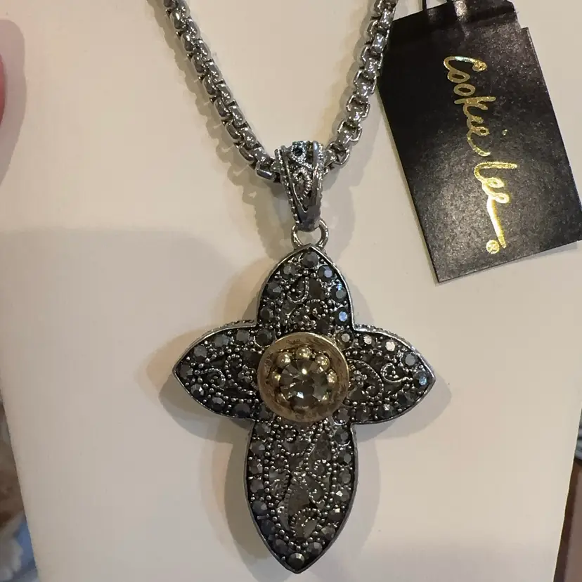 Vintage Cookie Lee Cross Necklace
