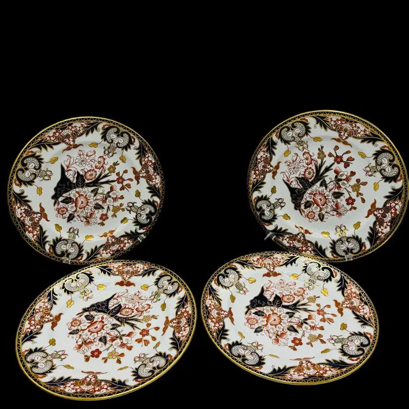 Antique Royal Crown Derby King's or Old Japan 383 Pattern Dinner Plate Porcelain