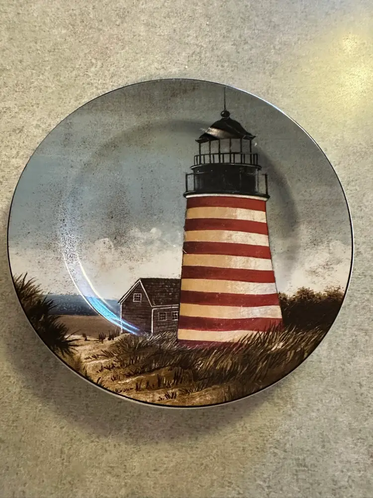 Decorative ceramic plate titled 'By The Sea' from David Carter Brown
Collection by Oneida