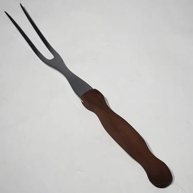 Cutco #27 Carving Fork 11.25" Brown Handle Wear USA
