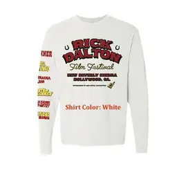White Long Sleeve - 3X Large - Rick Dalton Film Festival LONG SLEEVE T-Shirt - Various Colors & Styles