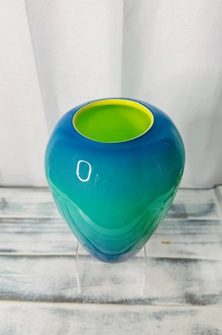 Vintage MCM Glass Vase Design by Anja Kjaer for Holmegaard Royal Copenhagen
