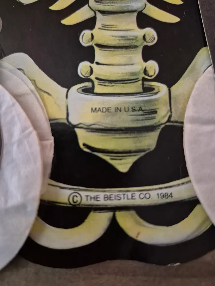 1984 Bestle crepe paper skeleton