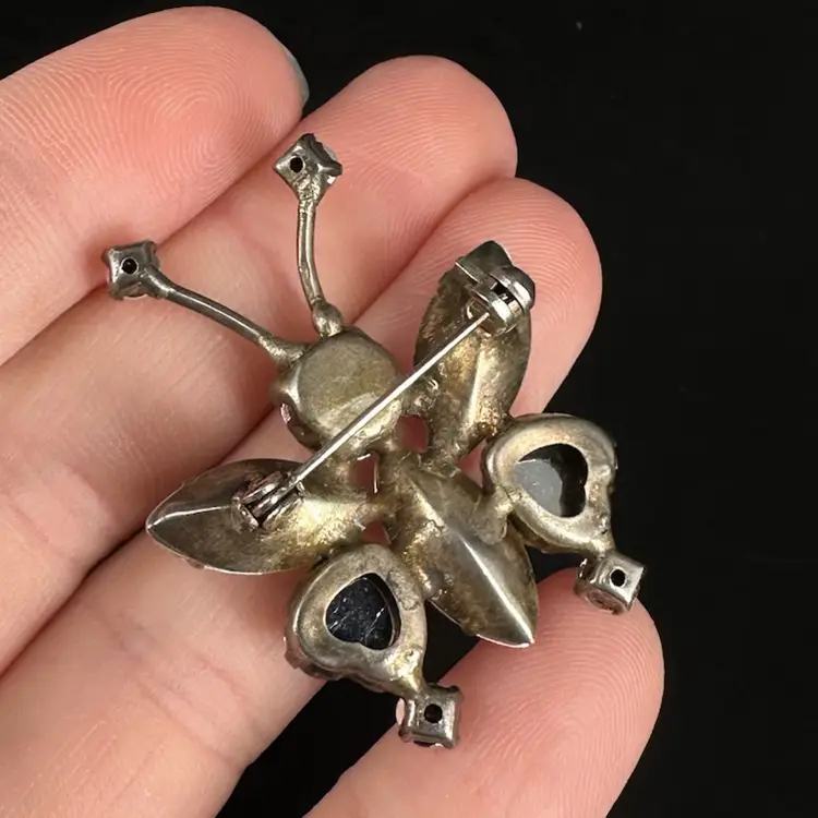 Rhinestone Butterfly Brooch