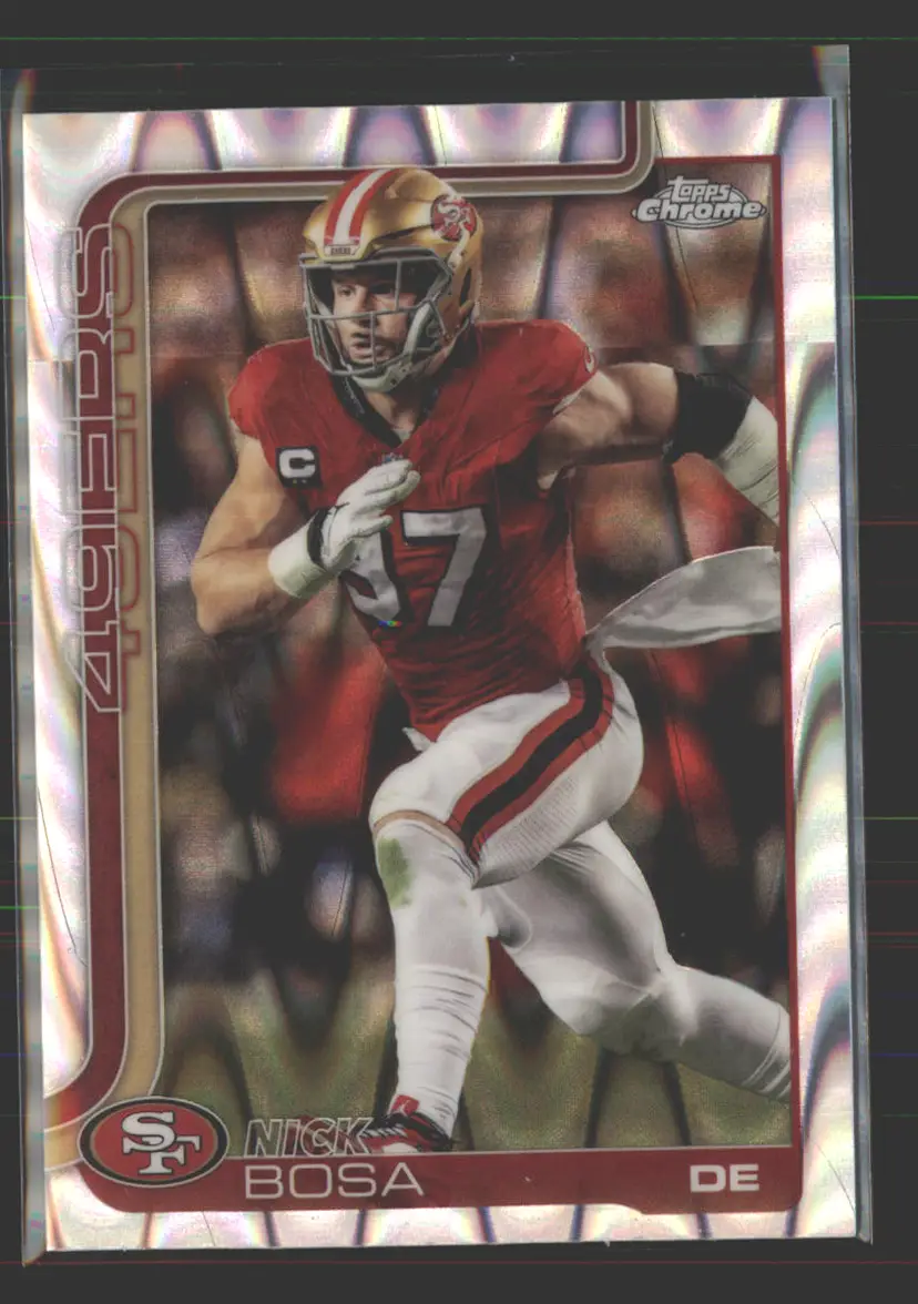 Nick Bosa 2025 Topps Chrome RayWave Refractor #264 - (142) - San Francisco 49ers