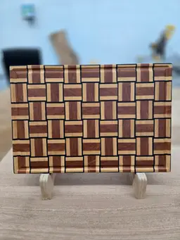 3D Basket Weave End Grain Cutting Board