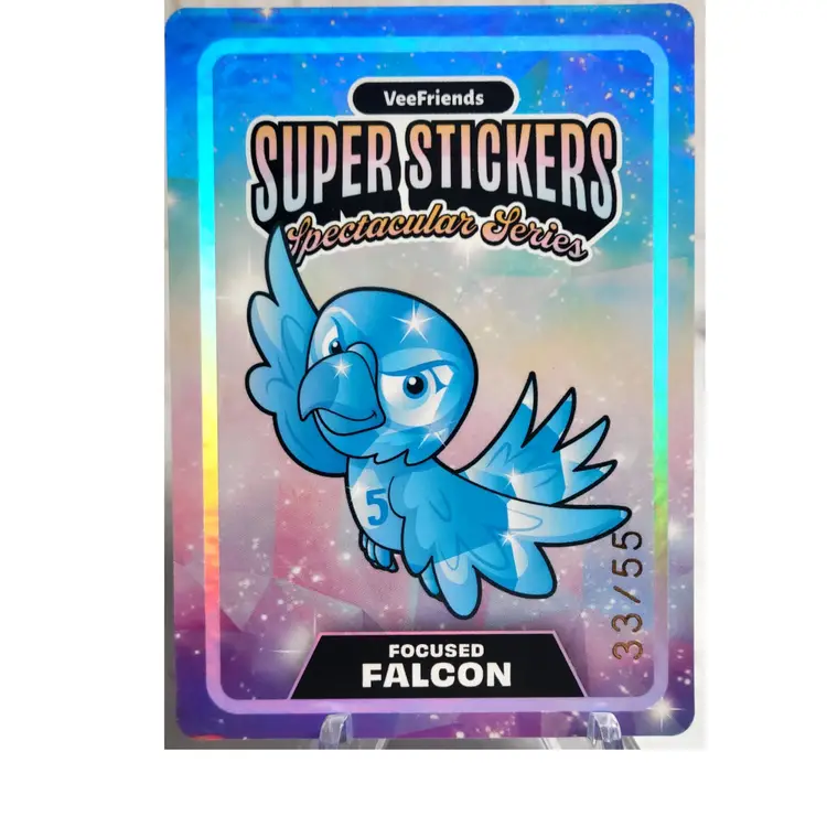 VeeFriends Spectacular Series Super Stickers Focused Falcon /55 Diamond on Holo