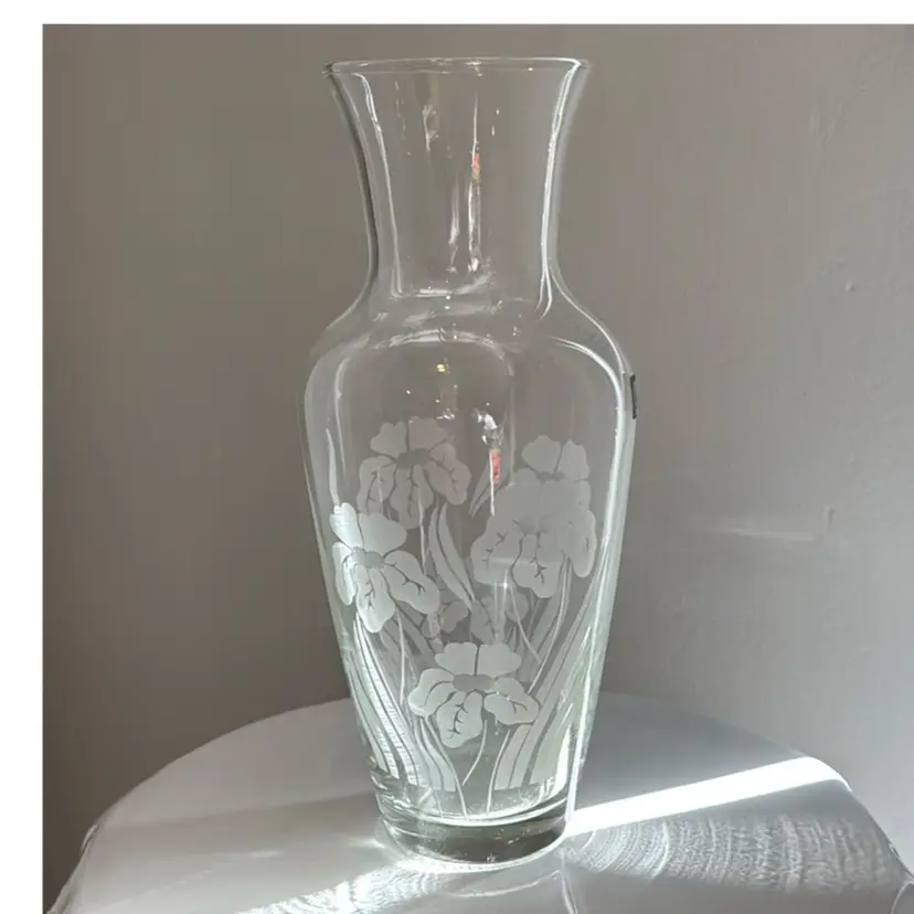 Pasabahce Turkish Etched Vase