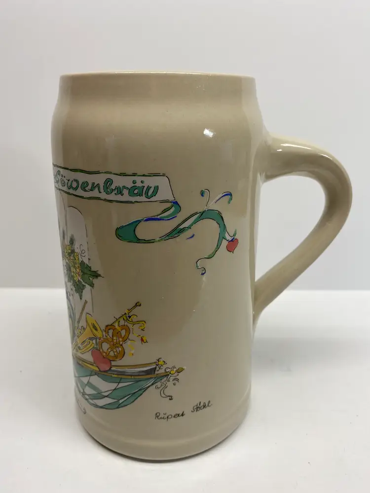 Octoberfest Rastal Festwirt Wiggel Hagn 1Lt Beer Mug Stain Hand Painted Germany