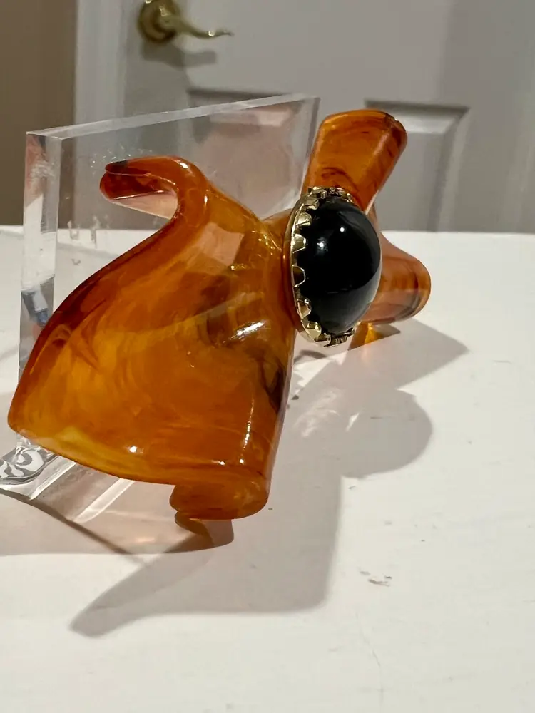 Vintage Art Deco Celluloid Apple Bakelite? Brooch