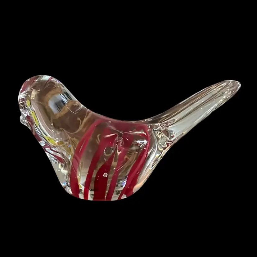 Art Glass Red Bird