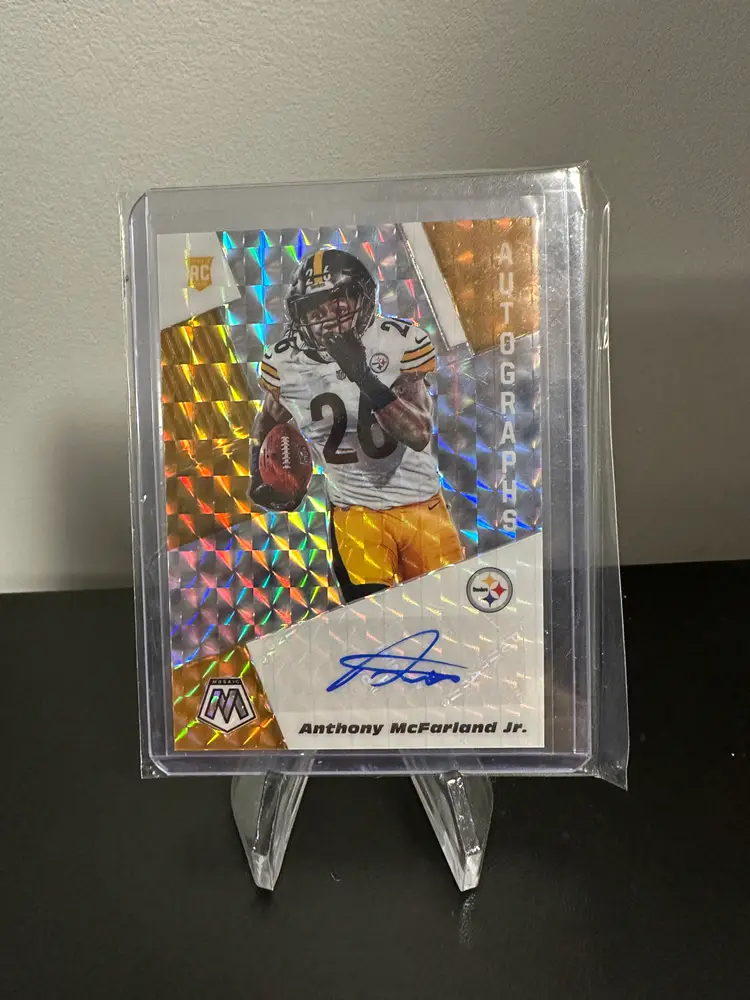 Anthony McFarland Jr Rookie Mosaic Prizm Auto Pittsburgh Steelers