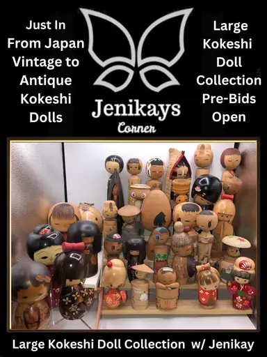 Large Kokeshi Doll Collection W/ Jenikay