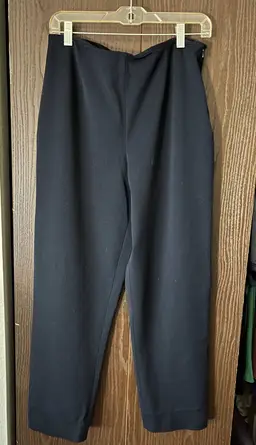 TALBOTS Womens 12 Navy Stretch Pull On Dress Pants Classic Fit Trousers