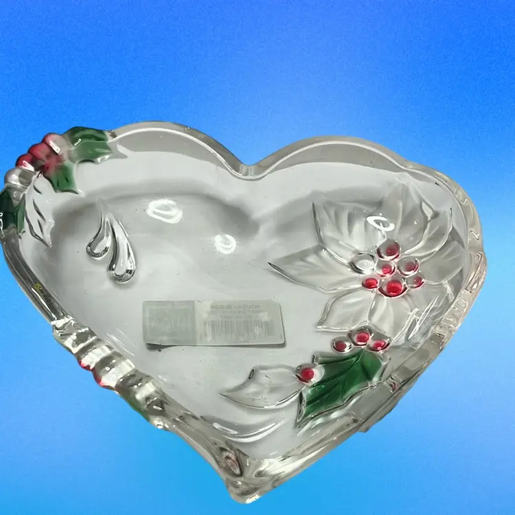 Vintage Mikasa Holiday Bloom Christmas Heart Dish
