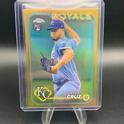 Steven Cruz RC Gold 1/50 Topps Chrome Kansas City Royals