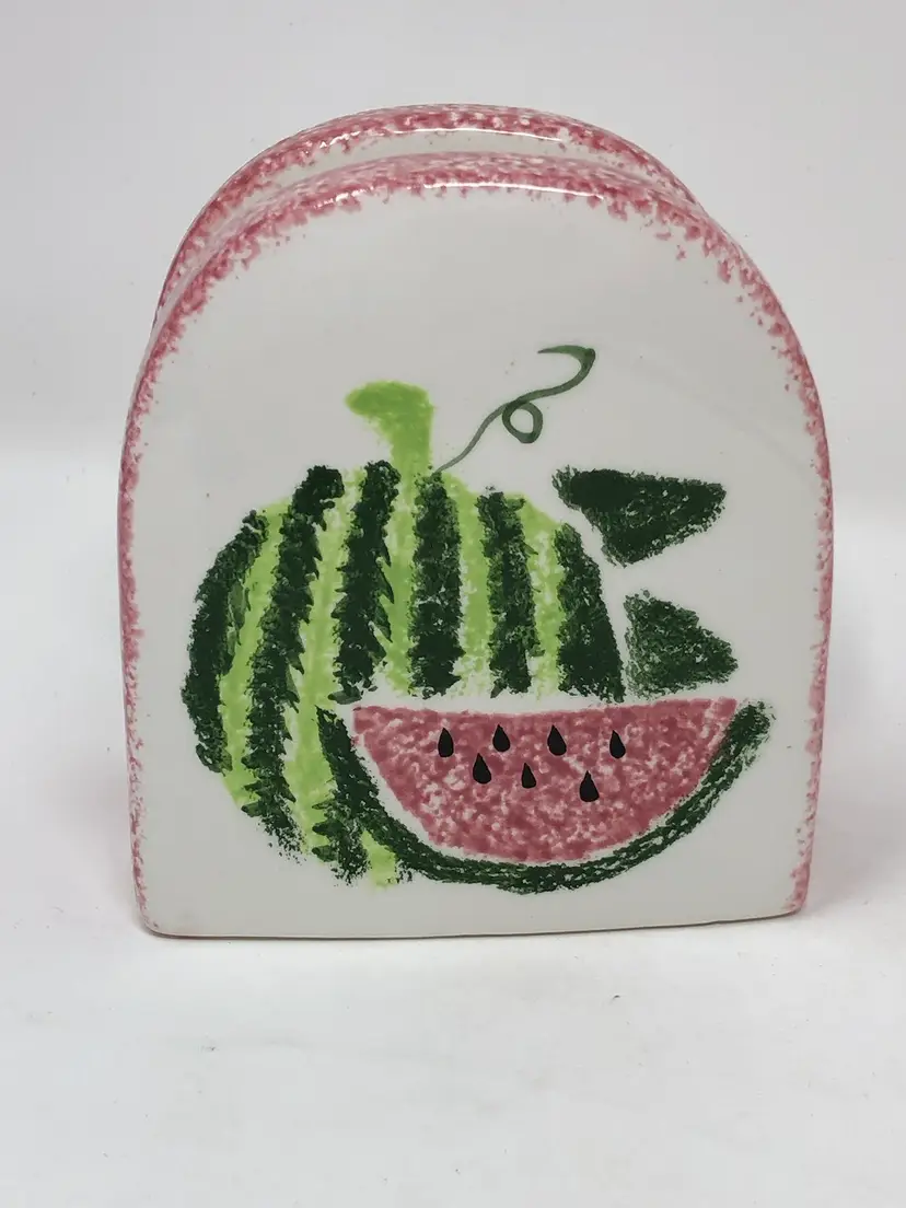 Speckleware Watermelon Ceramic Napkin Holder