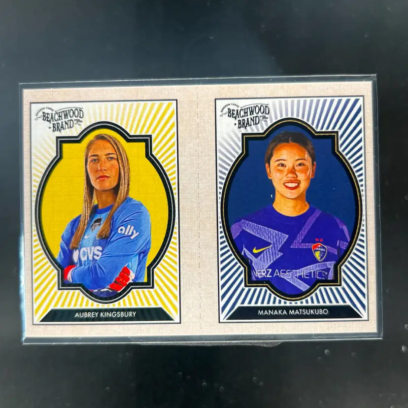 Aubrey Kingsbury & Manaka Matsukubo 2025 Parkside Beachwood Brand Beachwood Squared Soccer Card