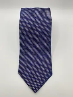 BRIONI Hand Made in Italy Dress Tie Men's 100% Silk Purple With Light Circles