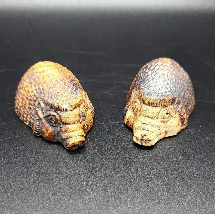 Vintage Art Pottery Mini Hedgehog Figurines Simonsbath Exmoor England