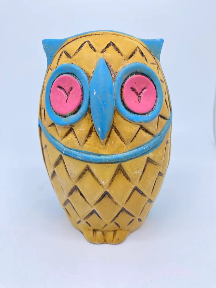 Vintage MCM Owl Coin Bank