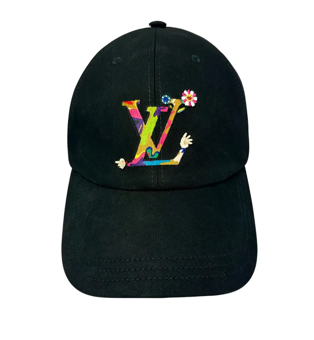 Louis Vuitton Black Murakami Superflat Baseball Cap SZ Small