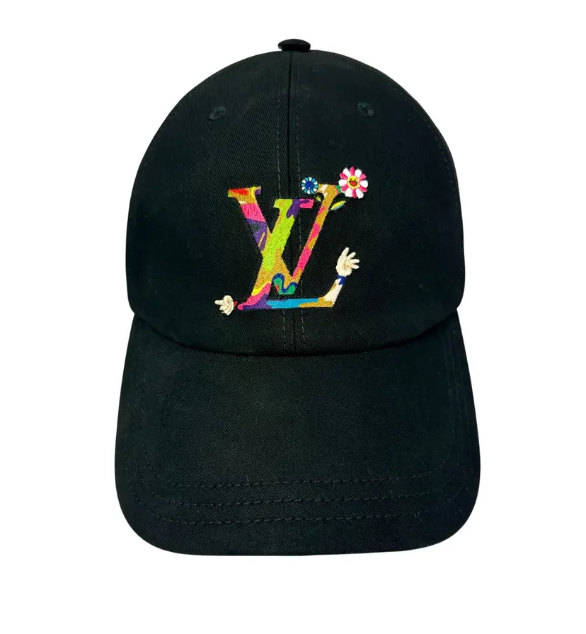 Louis Vuitton Black Murakami Superflat Baseball Cap SZ Small