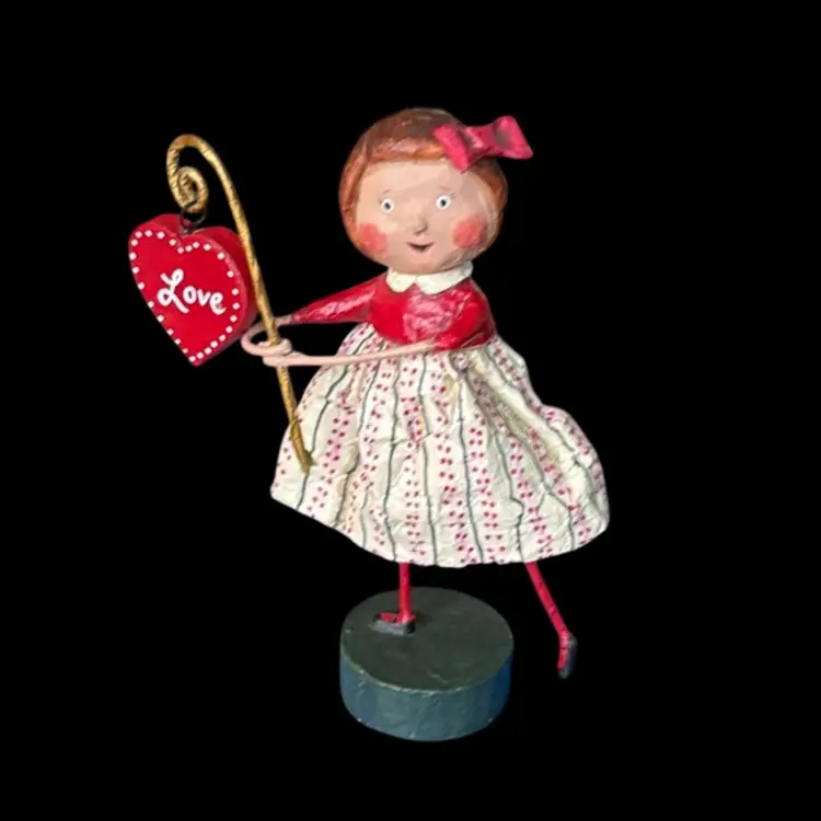 Vintage Folk Art Lori Mitchell “Old Fashioned Love” Figurine 6.5”