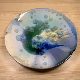 Kent Follette Crystalline Rippled Plate