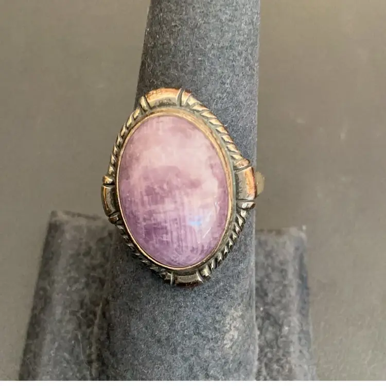 Size 8.75 Southwestern Amethyst Cabochon Ring