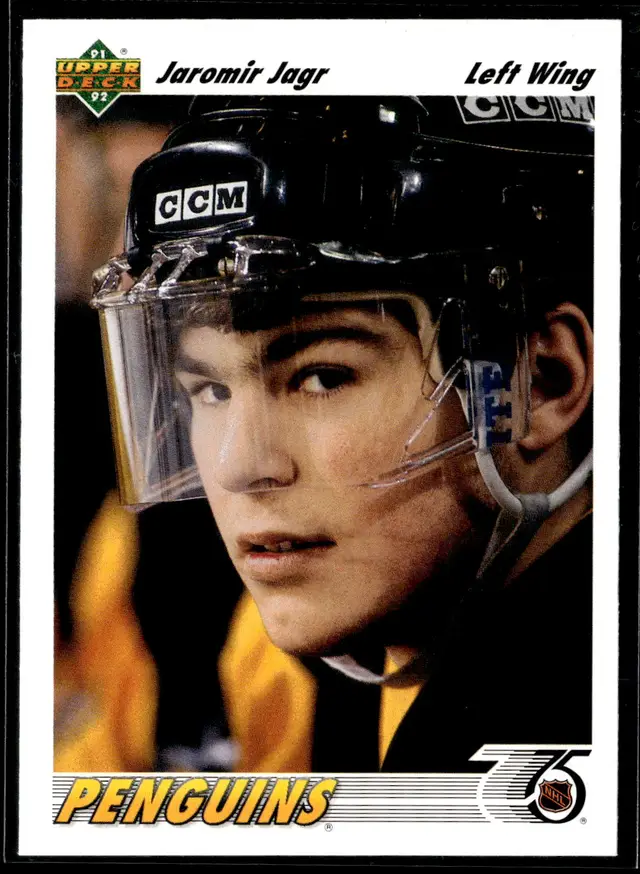 #107 Jaromir Jagr 1991-92 Upper Deck RC #256 *LIVE AUCTION*