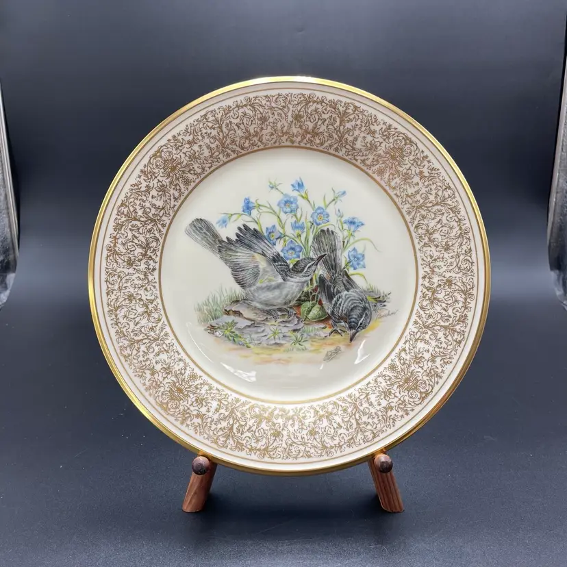 Lenox Annual Plate Mockingbirds Edward Boehm Porcelain Plate Limited Edition