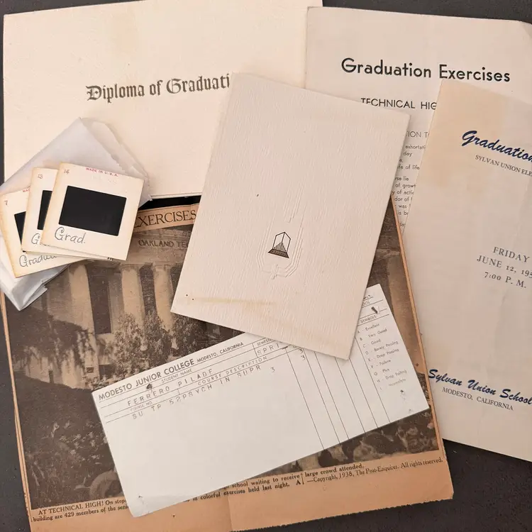 Graduation Ephemera Pack 1930s & 1950s