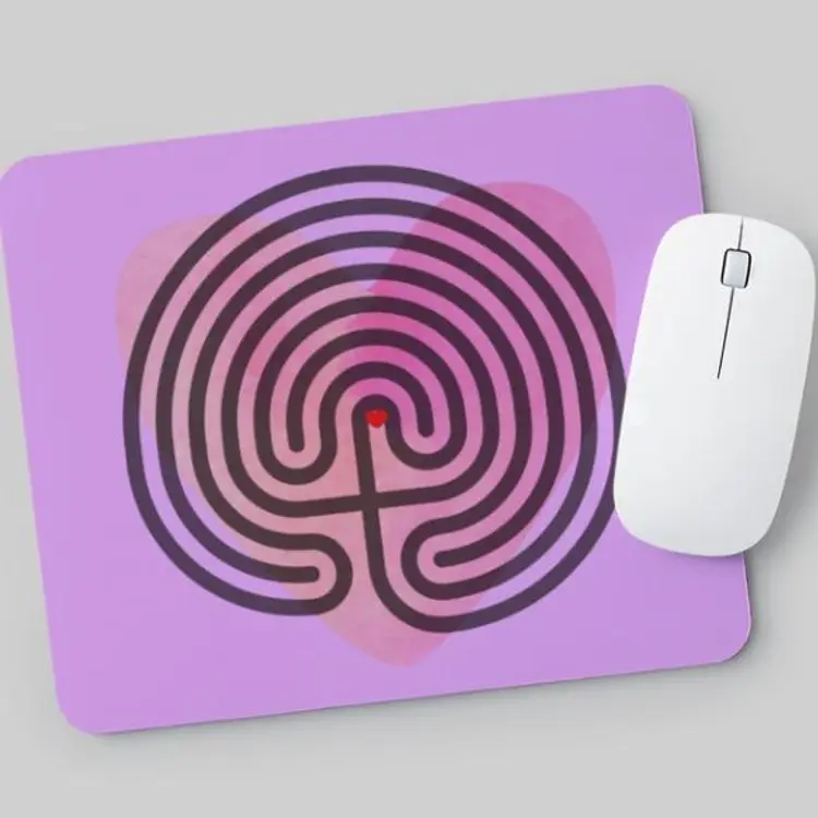 Heart Center Labyrinth Mouse Pad/Finger Labyrinth