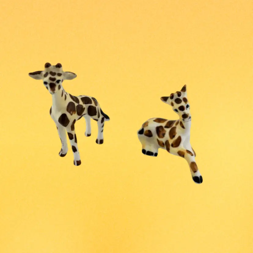 Vintage Bone China Giraffe Miniature Figurines