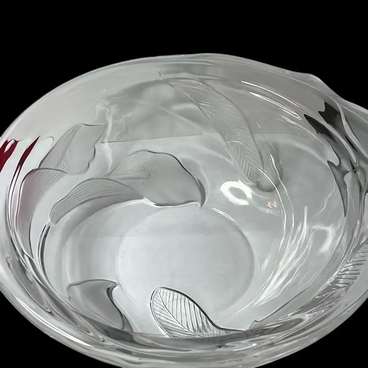 Vintage Mikasa “Lilly Of The Valley” Glass Serving Bowl