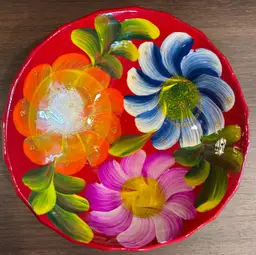 Mexican Pottery 3 Footed Bowl Talavera