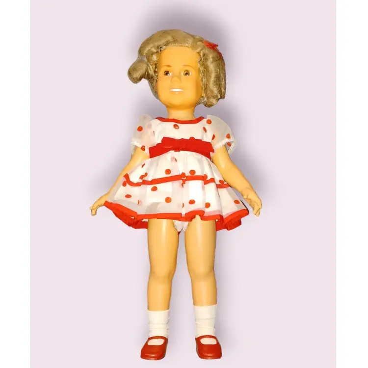 Ideal Vintage 1972 Shirley Temple Doll "Stand Up and Cheer"  Polka Dot Dress