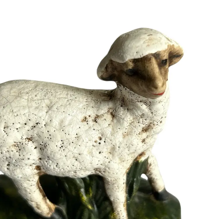Signed Hand Painted Atlantic Mold Nativity Lamb Figurine