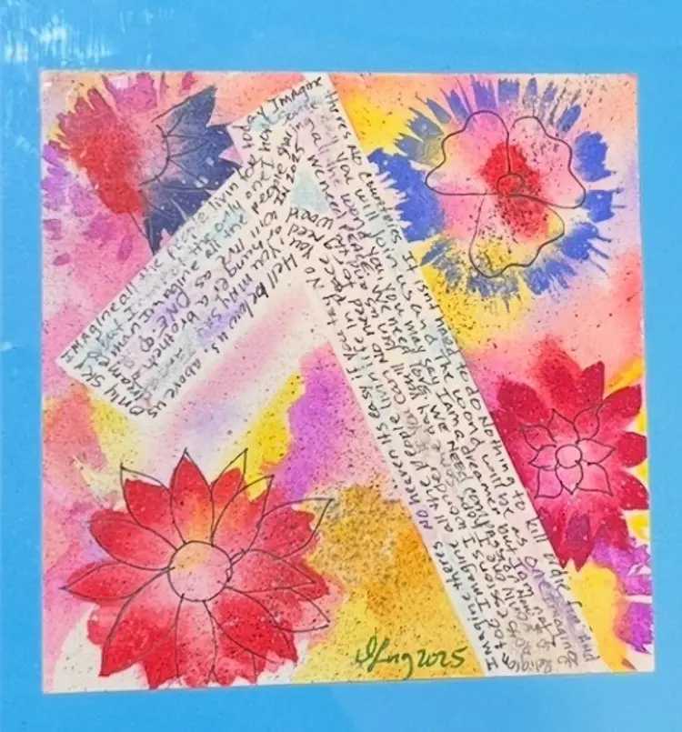 5”x7” Frame- 4”x4” Water Color “One” With A Message