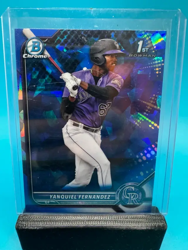 Yanquiel Fernandez 1st Bowman Sapphire Colorado Rockies