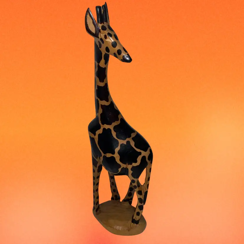 Wooden Giraffe, See Description And Pictures