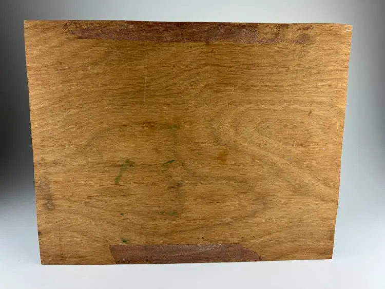 Circa 1968 Abstract Landscape Oil on Wood Panel Heavy Impasto UNSIGNED