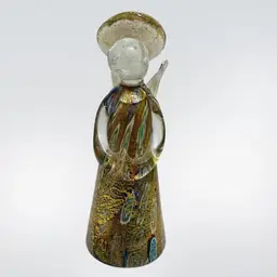 #1- Pick of the Week- Stunning Murano Millefiori - Gold Aventurine- Glass Angel - 6” Tall w/Sticker