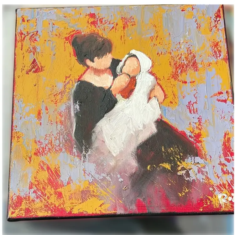 Original Painting, Signed 12x12 Unframed Canvas