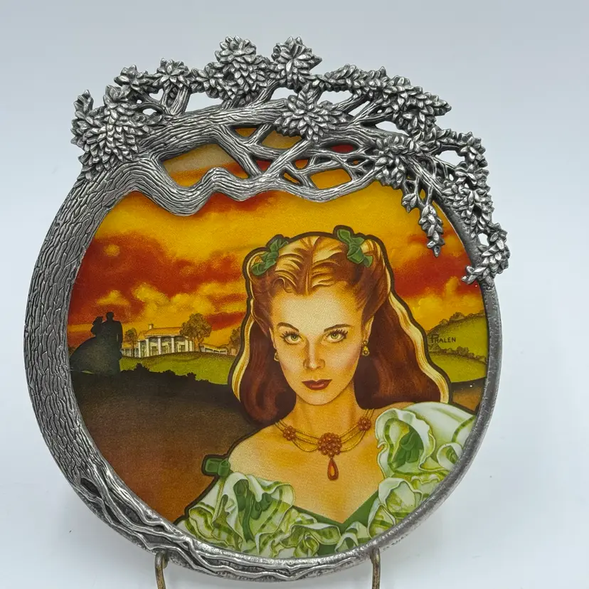 Gone With The Wind Scarlett O’Hara Bradford Exchange Glass & Pewter Sun Catcher
