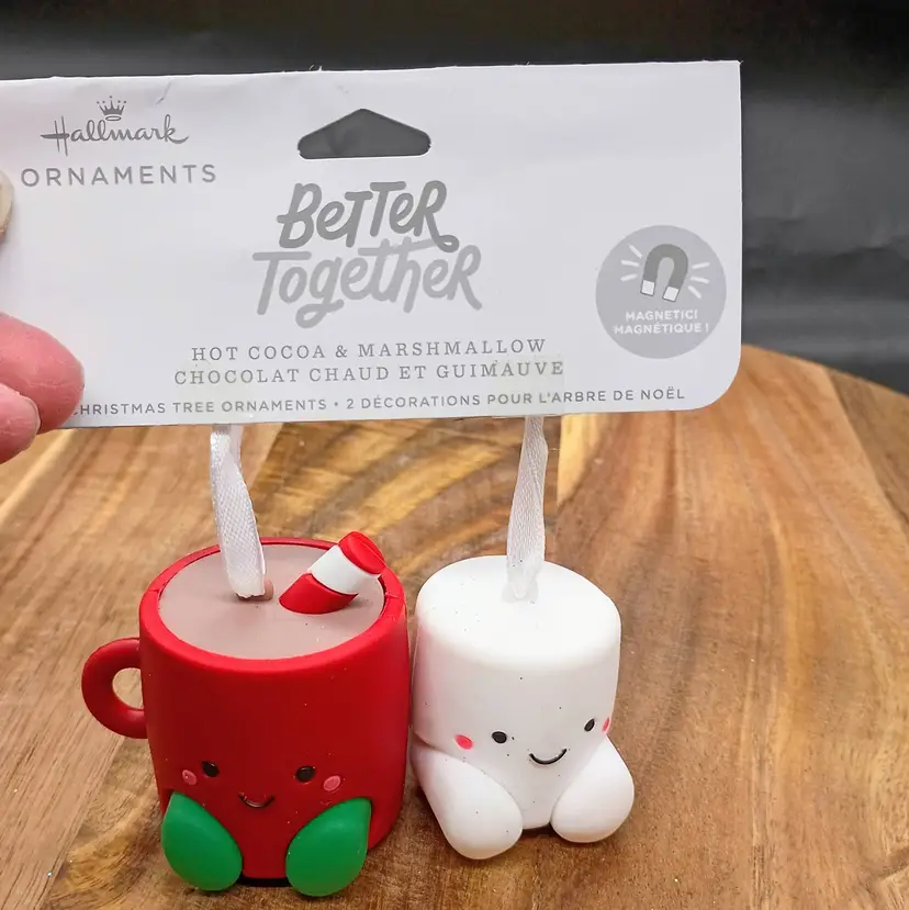 New With Tag Hallmark Better Together magnetic Ornaments Coco and Marshmellow.