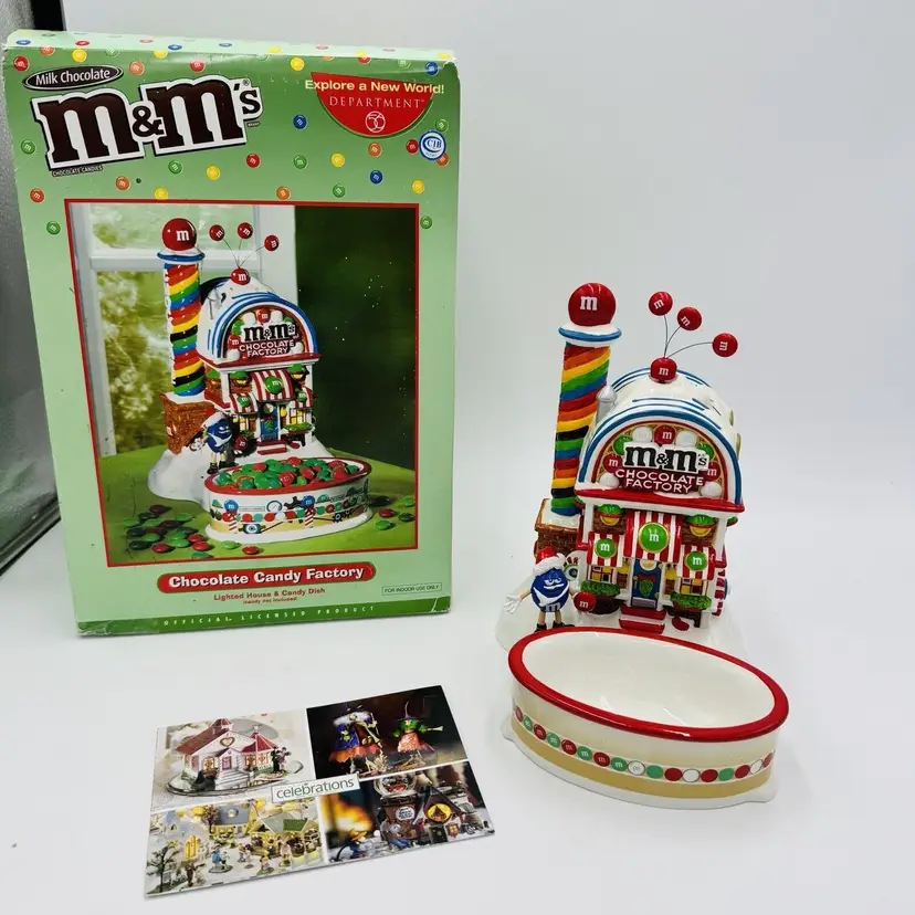Department 56 M&M'S Chocolate Candy Factory Lighted House Christmas Village