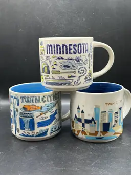 Lot Of 3 You Are Here Minnesota And Twin Cities Mugs